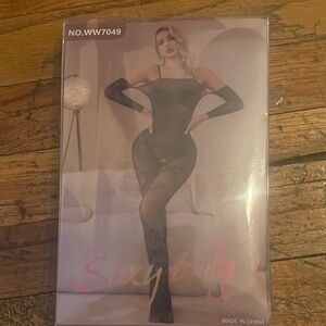 Elegant Black Lace Chemise with Adjustable Straps and Sheer Panels